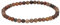 Lebensquelle Plus Mini Kugelarmband | 4-5mm | Hochwertiges Edelsteinarmband (Versteinertes Holz)