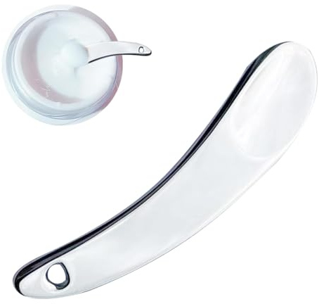 Spatola cosmetica, spatola per trucco | Strumento per la cura della pelle con spatola per crema con design a forma di cucchiaio - Cucchiaio di crema ecologico in lega di zinco per lozione, crema per g