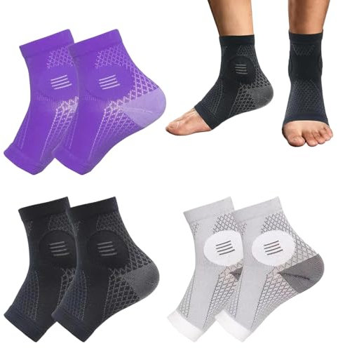 FAINCA 3 Pezzi Cavigliera Ortopedica Traspirante, Tutore Sportivo, Fascia Elastica Per Caviglia, Supporto Per Uomo E Donna Fascite Plantare