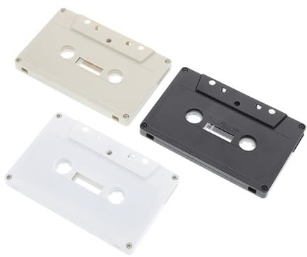 iplusmile Lot De 3 Cassettes Décoratives Vintage Rangement pour Cassettes Boîtier pour Mini-Lecteur De Cassettes Petit Magnétophone Cassettes Vierges en Plastique