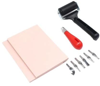 Mjuka stämpelblock för gravyr, Stämpel Carving Blocks DIY Printmaking Kit med gummiblock och fräs(151006-3)