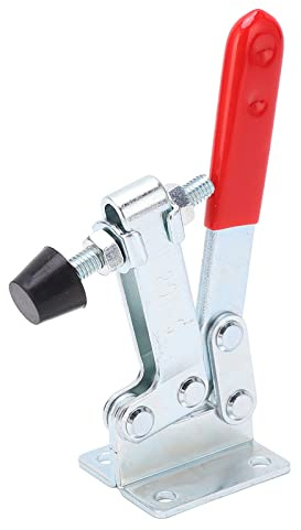Abrazadera de palanca Horizontal, abrazadera de mango de accesorio Vertical de acero al carbono para soldadura de carpintería, mesa de trabajo de montaje mecánico (201-C)