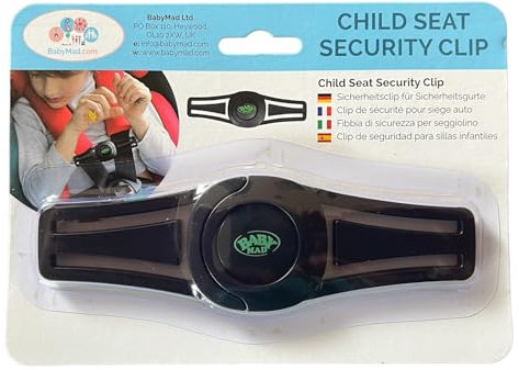 BABYMAD Bilsäkerhetsbälte bälte lås tite tight sele klämma säkert spänne för baby (svart)
