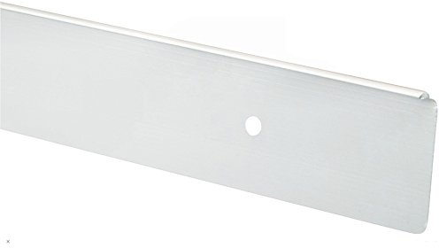TC Fabricators 38mm-40mm Kitchen Worktop Finishing Profiles 6mm Radius Top & Bottom - Hand Finished - Polished Chrome Effect Finish (665mm Long Breakfast Bar End Cap)