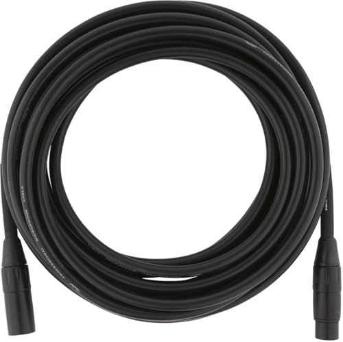 Fender Professional Series Microphone Cable, Guitar Cable, Guitar Accessories, XLR, Black, 25ft