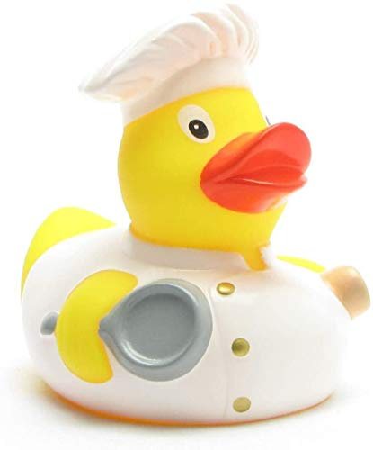 Duckshop I paperella da bagno Chef I paperella da cigolio L 8,5 cm I regalo personale della cucina I Presente Gastronomi I Per collezionisti