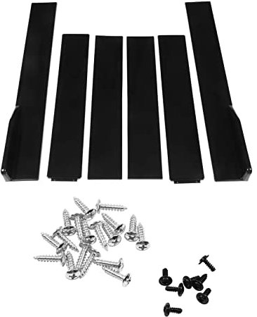 Untere Seitenschweller, 6 Stück Universal-Auto-Seitenschweller, ABS, Schwarz, Biegbar, Hohe Zähigkeit, Kratzfest, Außenseite, Unterseite, Endlinie für Automobile