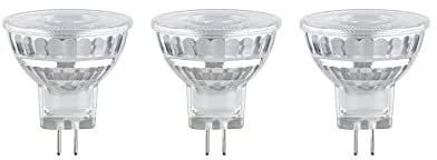 Paulmann 28977 Riflettore LED standard 12V GU4 12V confezione da 3 3x1,8W 3x184lm 35mm argentato vetro 2700K - bianco caldo lampadina
