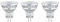 Paulmann 28977 Riflettore LED standard 12V GU4 12V confezione da 3 3x1,8W 3x184lm 35mm argentato vetro 2700K - bianco caldo lampadina