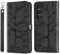 Rostsant Sony Xperia 1 V 2023 Case Cover Embossed Tree PU Leather Magnetic Closure Protective Phone Case Card Slots Wallet Flip Case for Sony Xperia 1 V Black