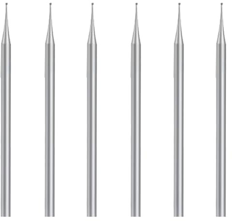 FYOBOT 6-Teiliges KugelfräSer-Set, KugelfräSer mit 3/32-Schaft, Schmuckschnitzbits (1,2 mm)