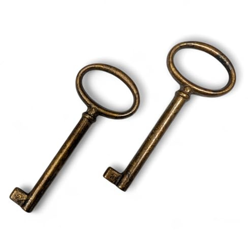 BricoShopping Chiavi Per Mobili In Arte Povera E Armadi Antichi Classici Moderni Chiave Universale In Stile Per Serratura Di Armadio In Ottone Chiave A Mappa Anticata Cassetto (BS0316, Ottone Antico)