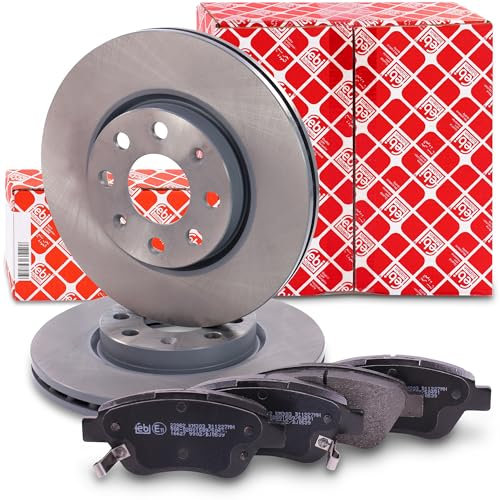 febi bilstein Bremsenset Vorderachse inkl. Bremsscheiben vorne Ø 257 mm belüftet und Bremsbeläge vorne Kompatibel mit OPEL CORSA D (S07), ADAM (M13), CORSA D Kasten/Schrägheck (S07)