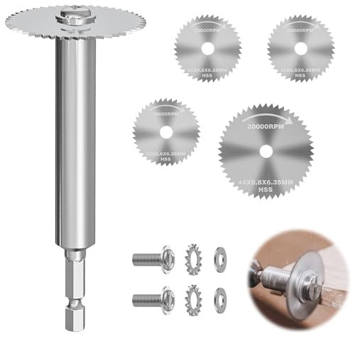 mizikuu Cortador de Tubos Interiores, Cortador de Tubos de Plástico Interno 4PCS Hojas de Sierra Circulares de Acero de Alta Velocidad (32 mm x 3, 44mmx1) Cortador Interior de PlomeríA