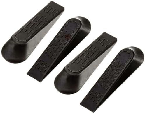 Pack of 5 Black Door Stoppers Jam, Plastic Door Wedge Home Office