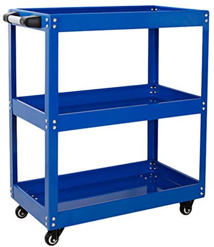 Carro de herramientas multifuncional de alta resistencia, almacenamiento de 3 niveles, capacidad de carga de 100 kg, ideal para reparación de automóviles, organización de garaje y trabajos de belleza
