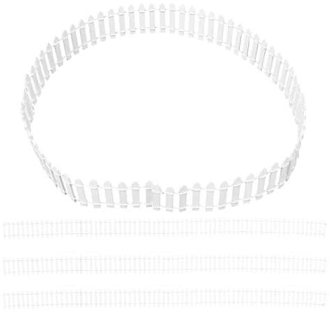 jojofuny 4 pièces Clôture Miniature Blanche Plastique pour Jardin Féerique Accessoire Décoratif pour Bonsaï Micro Paysage et Terrarium Lot