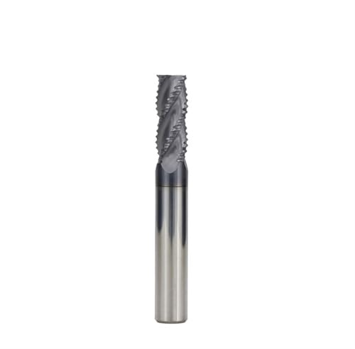 Fraise d'ébauche en carbure monobloc HRC50, 4 cannelures, diamètre de coupe 4-12 mm, fraise CNC for une dureté inférieure à 50 HRC, usinage du métal(12xD12x30x75L)