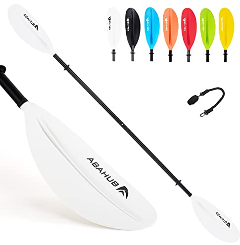 Abahub 218/230/241 cm kajakpaddel aluminium dubbel paddel kajakpaddel med paddellinje för kajak-roddbåt kanot svart/vit/blå/grön/orange/gul/turkos