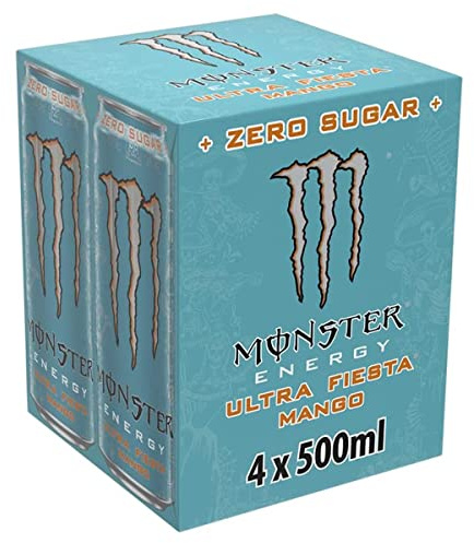Monster Ultra Fiesta Mango Zero Sugar 4 x 500ml