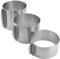 MUNGHOK 3er Set Tortenring hoch verstellbar, 16–30 cm Edelstahl Kuchenring mit Skala, 8,5cm 12cm 15cm Hoch Rund Backring Edelstahl Tortenring Verstellbar Backrahmen Rund