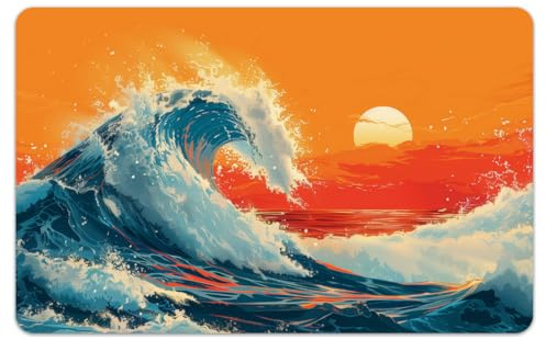 peacoblue Bank Card Sticker Colorful Sea Waves Credit Debit Card Custom Skin Cover Protector, 4 Styles Waterproof Scratch-Proof and Attractive Decal for Most Popular EBT Transportation Key Card
