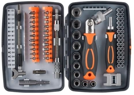 Caja Herramientas Juego De Herramientas De 68 Piezas, Juego De Herramientas De Mano Para El Hogar, Juego De Llaves De Tubo Con Estuche Para Reparación De Automóviles Caja De Herramientas Completa(B)