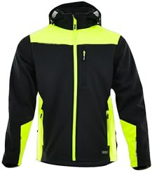 SARA WORKWEAR Arbeitsjacke Herren Softshell - Arbeits Softshelljacke Wasserdicht, Winddicht und Atmungsaktiv - Arbeitskleidung Herren aus Fluoreszierenden Materialien Gr.S-XXXL