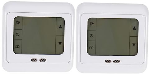 HOMSFOU 2pcs Heating Thermostat Digital Thermoregulator Large Lcd for Floor Heating Systems