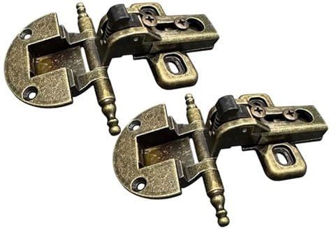 Set 2/4 Cerniere per Mobili Antichi Stile Arte Povera CP48+ CP70 – Cerniera Anticata per Ante in Battuta (2)