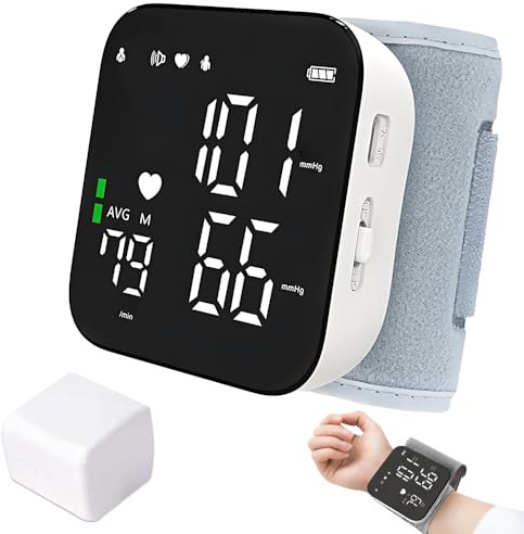 NAVESO Wrist Blood Pressure Monitor, Blood Pressure Monitors Wrist, 90x2 Reading Memory,Automatic Voice,LCD Screen, Blood Pressure Machines for Home Use or Travel Use
