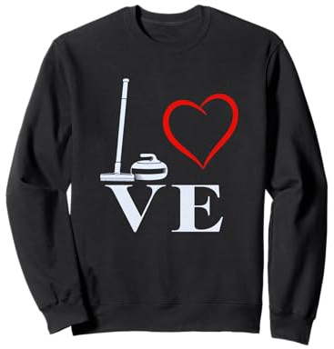 Love Curling Balai et Pierre à friser en Forme de cœur pour Sports d'hiver Sweatshirt