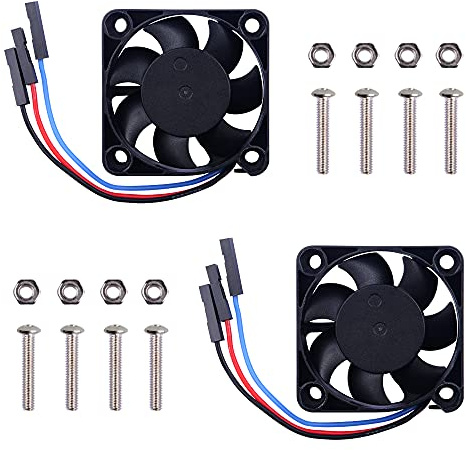 Raspberry pi fläktar med justerbar hastighet, PWM-fläkt 40 mm DC 5 V tyst kylare för pi Range (svart)