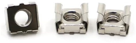 Hyuwdai M4 M5 M6 M8 M10 vernickelter Kohlenstoffstahl, quadratisch, elastisch, Rackmontage, Serverschrank, Regalclip, schwimmende Käfigmutter(M5 10pcs)