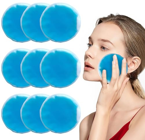 10 cuscinetti refrigeranti riutilizzabili – impacco freddo caldo da 7 cm, per occhi | denti del giudizio | bellezza, sollievo dal dolore, febbre, denti di giudizio per bambini e adulti