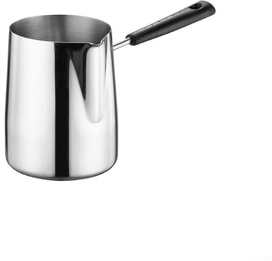 FACULX Cafetera turca de acero inoxidable con calentador de leche y sartén para derretir chocolate, 350 ml/600 ml/900 ml para calefacción de salsa y preparación de bebidas (350 ml)