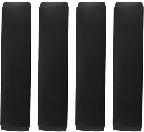 LACHT 4Pcs Tapis De Ceinture De Sécurité Noir, Enfants Et Adultes Ceinture De Sécurité Générale Rembourré Cou Et Épaules Protection, Housse De Ceinture De Sécurité Douce Et Confortable