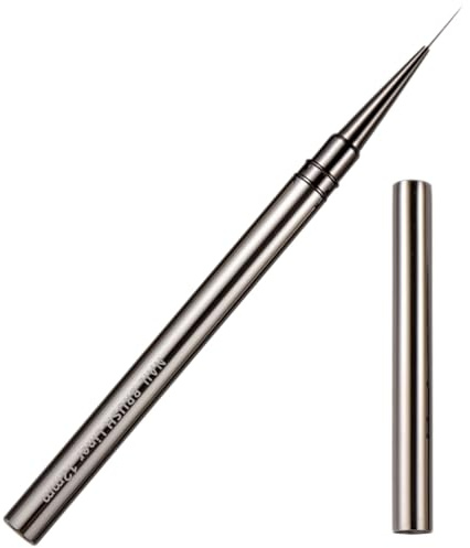 Operitacx Pincel para Uñas Delineador de Manicura Profesional de Metal 12 Mm, Herramienta Fina para Decoración y Diseño de Uñas en Salón y Uso Doméstico