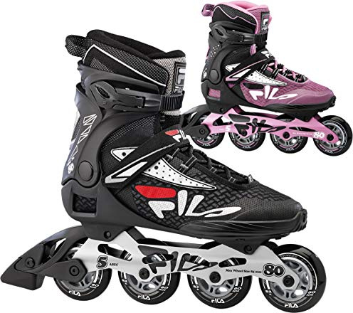 FILA SKATES 010619100 Legacy PRO 80 Inline Skate män Blck/SILV/Röd storlek 45,5