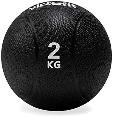 VirtuFit Medizinball Pro - Medizinball - 2 kg - Gummi - Schwarz