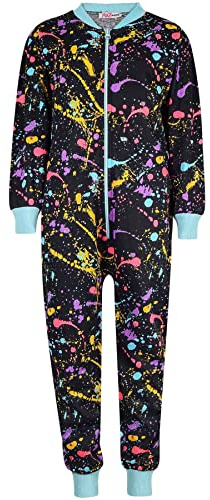 A2Z 4 Kids Onesie Flickor Pojkar Stänk Skriva Ut Lounge - Splash 240 Onesie Aqua._9-10