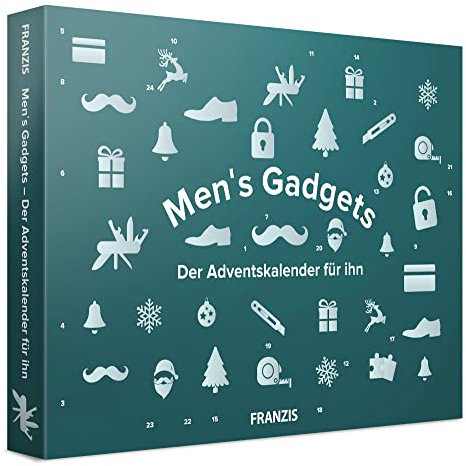 FRANZIS 67225 - Men's Gadgets - Der Adventskalender für Ihn, 24 kleine Überraschungen für echte Kerle