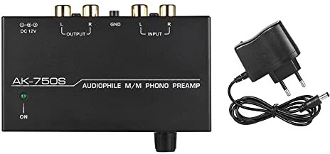 Sunydog Preamplifier Phono, PréAmplificateur Phonographe Amplificateur,Préampli Phono 4 canaux,Préamplificateur Phono Audiophile M/M avec contrôles de Niveau Interfaces d'entrée et de Sortie RCA