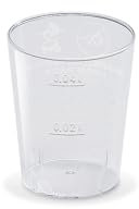 Schnapsbecher Made in Germany | Eichstrich 2cl / 4cl | Shotbecher Plastikbecher Einwegbecher aus Kunststoff PS (Polystyrol), Transparent klar (1000)