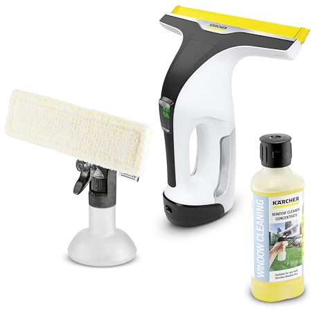 Kärcher WV 6 Electric Window Vacuum Squeegee 11 - Cleans Showers, Mirrors, Glass, and Countertops - Electric Squeegee
