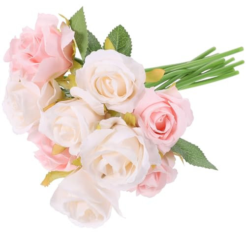 Cabilock Bouquet De Simulé Bouquet pour La Mariée Accessoires De Demoiselle Dhonneur De Fleurs Artificielles Fleurs Robe De Mariée Vase Petite Rose Habit en Soie