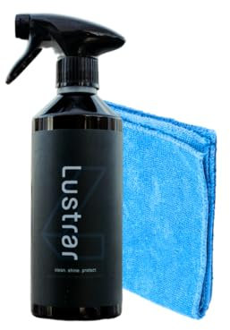 Lustrar All-In-One Car Cleaning Spray & Microbire Cloth Kit | Waterless Wash | Interior & Exterior Car Cleaner | 500ml