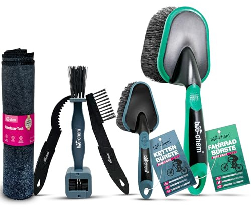 bio-chem Fahrrad Zubehör Set 6-teilig mit Bürsten & Tuch