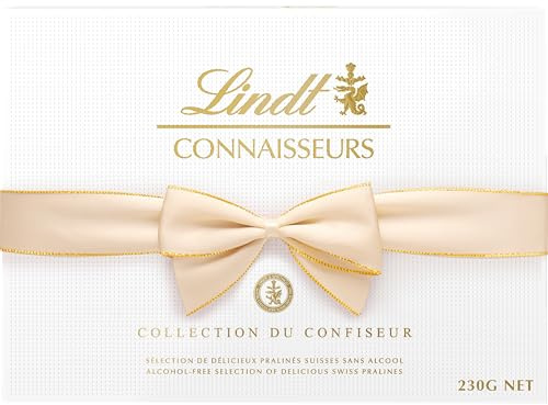 Lindt - Boîte PRALINÉS DU CONFISEUR Assorti - Assortiment de Chocolats au Lait, Noirs et Blancs - Idéal pour Noël, 230g