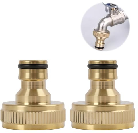Hawpasy 2 PZ Adattatore Acqua con Filettatura Esterna 1 Pollice Adattatori Universali Connettori per Tubo di Irrigazione, Compatibile con Sistemi a Clicco, Giardino, Casa e Agricoltura